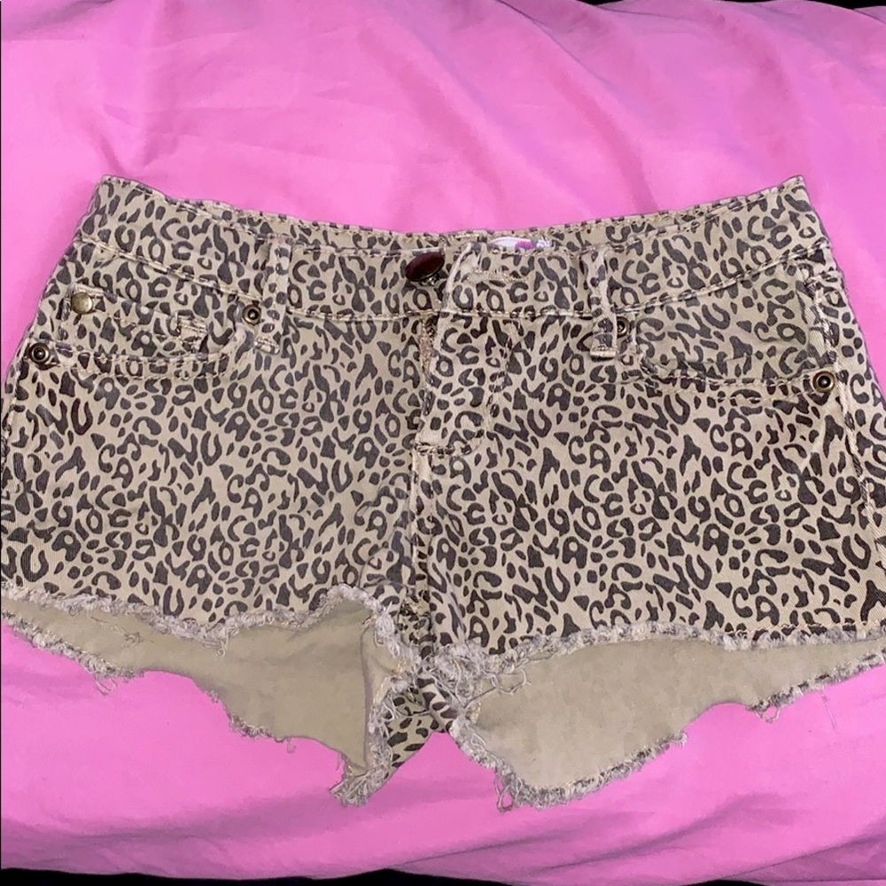 Leopard print shorts